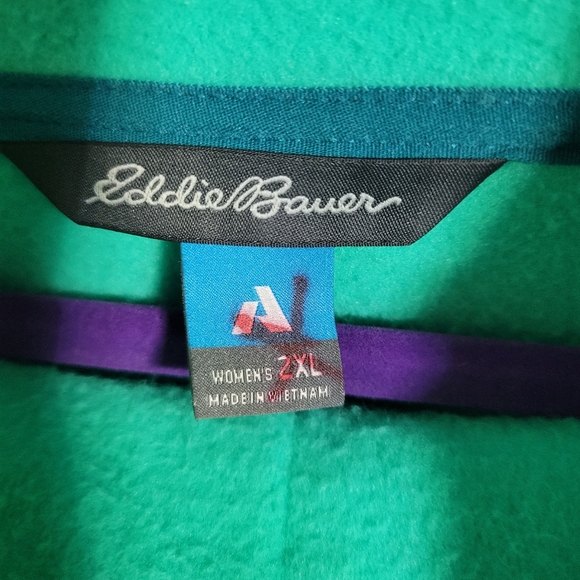 Eddie Bauer First Ascent Outpace Fleece Lined Green Women’s Hoodie, Size 2X - Picture 2 of 8